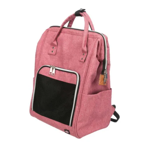 TRIXIE Rucksack AVA, rot - 32x42x22 cm - Rucksäcke für Hunde, auch als Tragetasche verwendbar mit Metallverstärkung für besondere Formstabilität und Trolley-Befestigung.