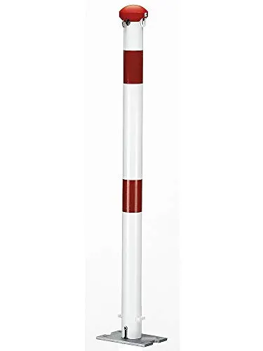 Alberts 690359 Absperrpfosten Grünenthal - Parkplatzsperren, umlegbarer Absperrpfosten mit Bodenplatte zum Aufschrauben, ideal für sichere Parkplatzabsperrungen und hochwertige Qualität von Alberts.