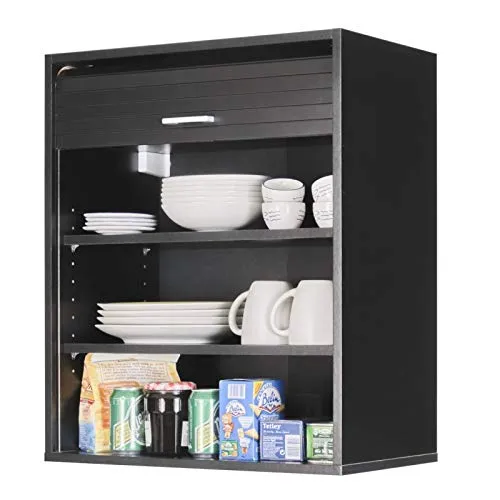 SIMMOB Rollladenschrank Küchenschrank Schwarz, 72x60x35 cm