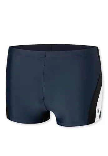 Schiesser Herren Badehose mit Bein - 172768, Größe 5, Farbe: Admiral - Badehosen für Herren mit seitlichen Streifen in kontraststarken Farben und komfortablem Innenslip für optimalen Tragekomfort und perfekte Passform.