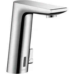 hansgrohe Metris S Elektronik Armatur 31100000 - Waschtischarmatur mit Infrarot-Technologie, batteriebetrieben, temperaturregulierend und ideal für moderne Badezimmer