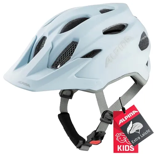 Alpina Carapax JR. Fahrradhelm - Fahrradhelm für Kinder, leicht und robust mit Fliegennetz, optimaler Schutz und Sichtbarkeit durch optionales LED-Licht, ideal für Abenteuer im Gelände.