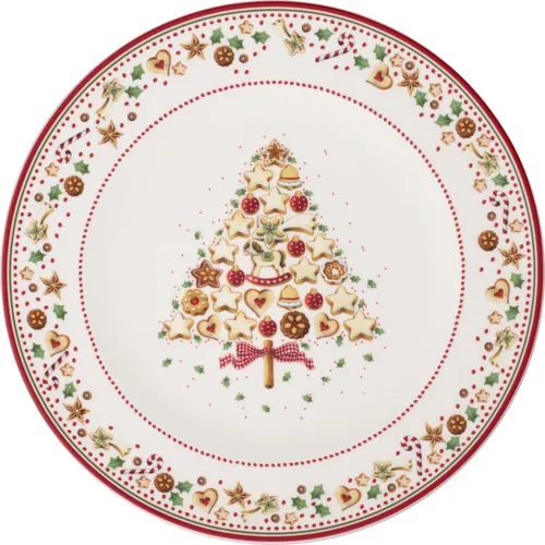Villeroy & Boch Winter Bakery Delight Platzteller, 32 cm - Kaffeetassen & Becher, festlich dekorierter Servierteller aus Premium Porzellan, ideal für die Adventszeit und winterliche Feiern.