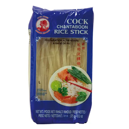 Reisnudeln 375 g Cock Brand Rice Reis Nudeln Chantaboon Rice Stick 10mm