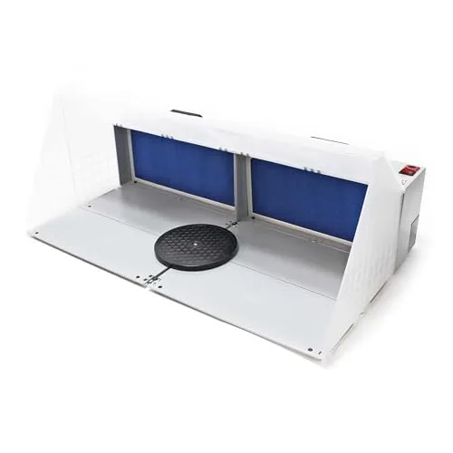 Wiltec Doppel Airbrush Absauganlage – 8 m³/min, leise mit 52 dB - Airbrush-Zubehör mit starker Absaugleistung von 8 m³/min und nur 52 dB. Ideal für saubere Arbeitsumgebungen bei kreativen Projekten und schützt vor schädlichen Dämpfen.