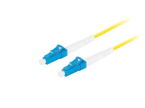 Patchcord światłowodowy Lanberg SM LC/UPC-LC/UPC SIMPLEX 3.0mm LSZH G657A1 1m żó