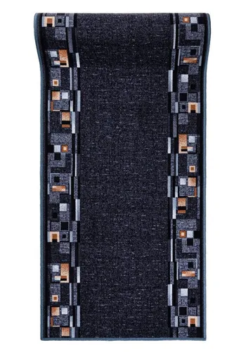 Mazovia Läufer Läufer Teppichläufer Brücke - Vorzimmer Küche - Grau, 67 x 100 cm, Kurzflor, Rutschfest, Meterware, Verschiedene Größen