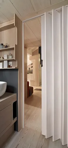 Falttür Una von Grosfillex Holz gekalkt