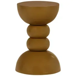 Beistelltisch Miel - Mangoholz Honiggelb, Ø 35 cm - Vielseitiger Beistelltisch aus Mangoholz, ideal für jeden Raum. Mit seinem schlanken Design bietet er praktische Ablagefläche für Bücher und Getränke, ohne Platz zu beanspruchen. Ein stilvolles Möbelstück für Ihre Wohnkultur.