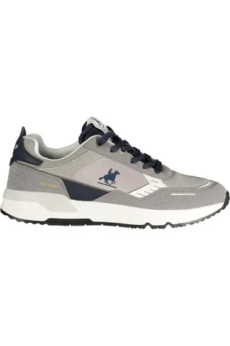 Sportliche Herren-Sneaker in Grau mit blauen Akzenten
