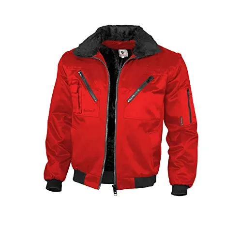 Qualitex Workwear 4-in-1 Arbeitsjacke - Übergangsjacke in Rot, Größe S - Funktionsjacken, vielseitige 4-in-1 Funktion für optimale Anpassung an wechselnde Wetterbedingungen.