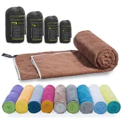 LightDry Reisehandtuch LightDry Reisehandtuch – Leichtes Mikrofaser-Sport und Strandhandtuch, Sport, Strand & Badehandtuch braun 40 cm x 80 cm