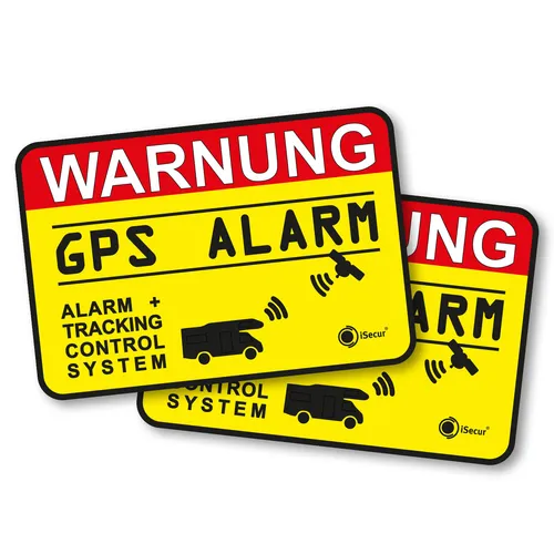 Hinweis-Aufkleber GPS Alarm Tracking System I 6 x 4 cm innenklebend I hin_438 2
