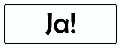 Aufkleber Ja! 40 x 110 mm Sticker Autocollant
