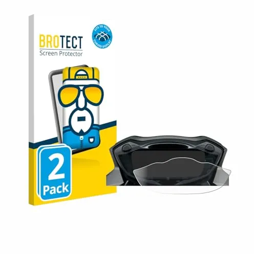 BROTECT 2 Stück Full-Cover Schutzfolie für Suzuki SV 650 2016 Full-Screen Displayschutz-Folie [3D Curved, Anti-Fingerprint, Kristall-Klar]