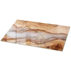 Tulup Tischplatte Couchtisch Glasplatte Naturholz mit Harz 120 cm x 60 cm