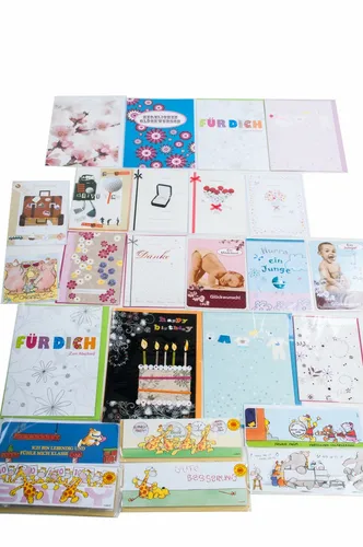 Stk. Glückwunschkarten Grußkarten Geburtstagskarten für diverse Anlässe 100