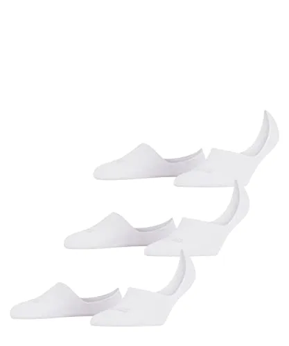 FALKE Damen Füßlinge Invisible Step High Cut Multipack - 3 Paar Baumwolle, Weiß - Sportsocken im Multipack mit hohem Tragekomfort: FALKE Füßlinge aus nachhaltiger Baumwolle mit Anti-Slip Silikonrand für perfekten Halt in Sneakers und Mokassins.