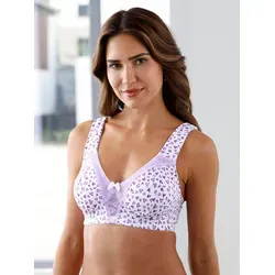 Entlastungs-BH, Damen, Gr. 85, Cup C, lila (weiß, flieder, bedruckt), 82% Polyamid, 18% Elasthan, BHs Entlastungs-BH