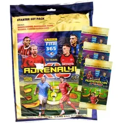 Panini FIFA 365 Karten 2025 - Starter + 3 Booster - Erlebe die FIFA 365 Adrenalyn XL Trading Cards 2025! Mit 1 Starterset (Sammelmappe + 2 Booster + 1 Sonderkarte) und 3 Boostern (18 Sammelkarten) sammelst du die besten Fußballstars auf hochwertigen Karten.