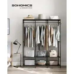 SONGMICS Kleiderständer Schwarz von SONGMICS