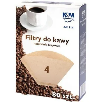 Coffee filtres, size 4, 80 pieces AK 114 K&M 5907804887170 in braun von K&M