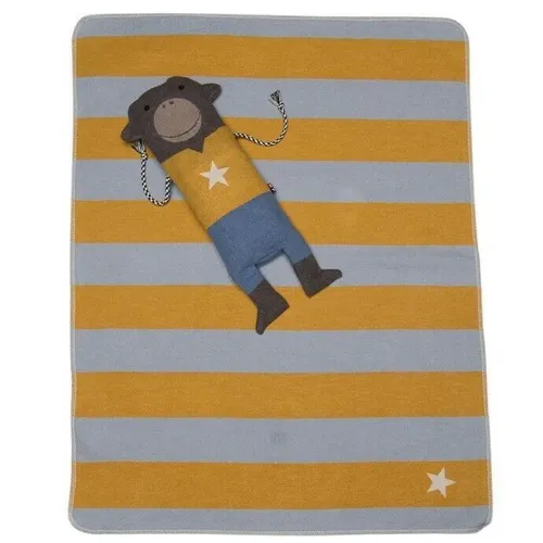 David Fussenegger Babydecke Juwel 'Affe' 70 x 90 cm Gelb von David Fussenegger