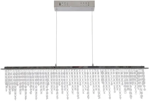 näve LED Pendelleuchte Diamonds - Moderne Pendelleuchte mit Dimmfunktion und Farbsteuerung in Silber, ideal für stimmungsvolle Beleuchtung in Wohnräumen.