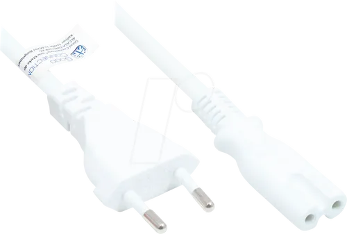 GC P0370-W030 - Euro-Stecker Typ C auf C7 , weiß, 0,75 mm², 3 m