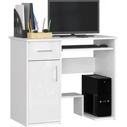 Raumhirsch Furniture Schreibtisch, Weiß, 90 cm, Kompakter Computertisch für effizientes Arbeiten