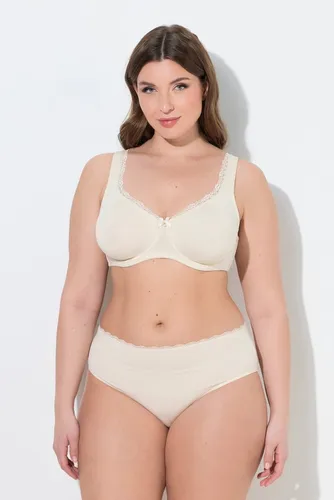 Ulla Popken Bügel-BH mit Spitzenkante beige|orange 105E - Modischer Bügel-BH in Beige mit eleganter Spitzenkante, ideal für optimalen Tragekomfort und Unterstützung. Perfekt für den Alltag und jede Gelegenheit.