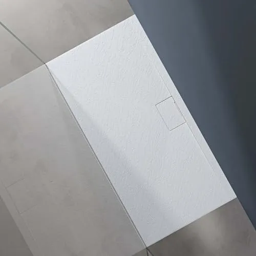 doporro Duschtasse Duschwanne 70x140 - Duschkabinen & -wände, flache Mineralguss-Duschwanne mit Antirutsch-Oberfläche und integriertem Gefälle für optimalen Wasserablauf, ideal für bodengleiche Montage.