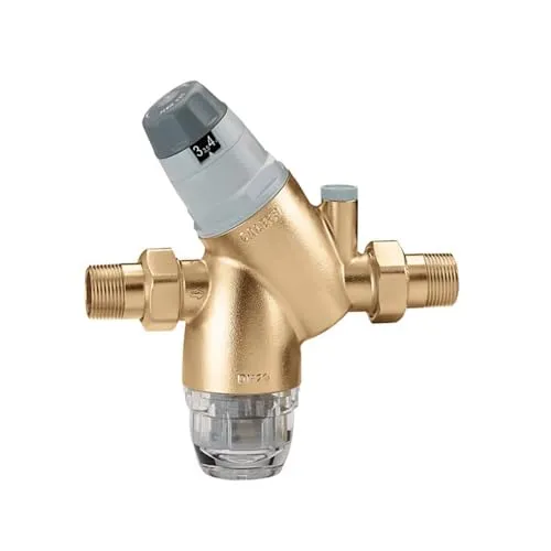 Caleffi Wasserdruckminderer 1 Zoll DN25 mit Wasserfilter - Leitungsinstallation, 535160 Druckminderer mit herausnehmbarer Monoblockpatrone für optimalen Schutz Ihrer Wasseranlage.
