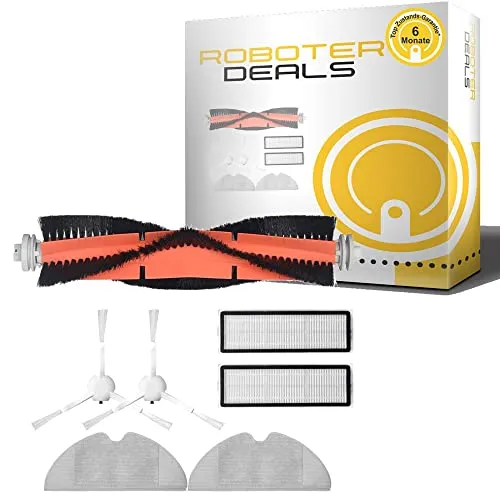 Roboter Deals - Zubehör Set, Ersatzteile Kit für Trouver Finder (1x Hauptbürste, 2x Filter, 2x Seitenbürste, 2x Pad)