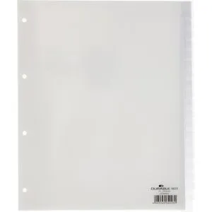 Durable Register 6833-19, A4 Überbreite, blanko, Kunststoff, 20-tlg, transparent, mit Fenstertaben