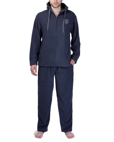 SLOUCHER Fleece-Anzug für Herren - Anthrazit, Größe: XXL - Outdoor Fleecejacke für Herren, aus 100% Micropolyester für hohen Tragekomfort und perfekte Wärme an kalten Tagen. Ideal als Homewear oder Pyjama.