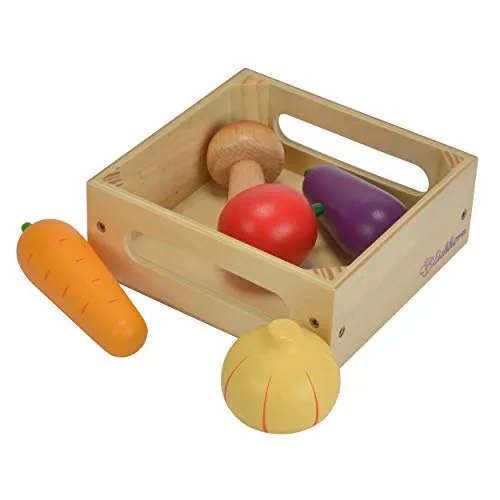 Eichhorn Simba 100003735 - Holzbox mit Gemüse, Kinder-Rollenspiele