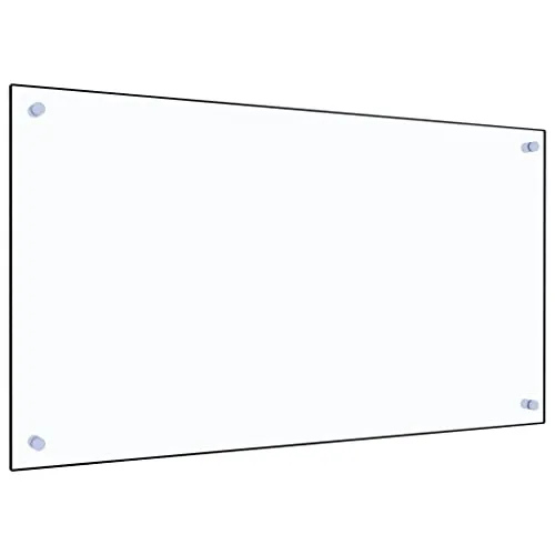 vidaXL Küchenrückwand Spritzschutz aus Hartglas 90x50cm in weiß von vidaXL