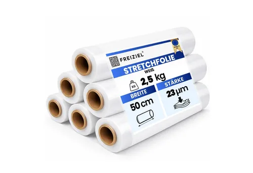 Freiziel Schutzfolie 6 x Stretchfolie 50cm 2,5kg 23my