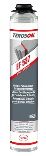 TEROSON 1-K Pistolenschaum EF 537 - 1-Komponenten-Pistolenschaum zur Isolierung, mit hervorragendem Schalldämmwert und einfacher Verarbeitung bei verschiedenen Temperaturen. Ideal für den professionellen Einsatz.