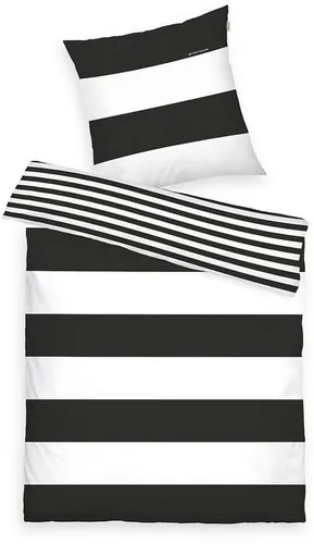 TOM TAILOR Renforcé-Bettwäsche SIENA, 80x80 cm + 135x200 cm in schwarz von TOM TAILOR HOME