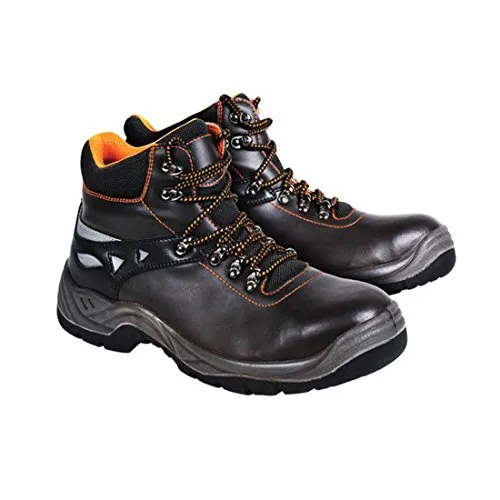 REIS BRPEAKREIS39 Sicherheitsschuhe, Schwarz-Grau-Orange, Größe 39 - Herren Industrie & Handwerk Schuhe, Sicherheitsklasse S3 mit 2-Schichten-Sohle für optimale Dämpfung und Schutz gemäß EN20344 und EN20345.