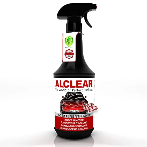 ALCLEAR 721IX Insektenentferner extra für Auto & Motorrad – 1000 ml Vorreiniger für Lack, Kunststoff und Chrom – löst schnell & schonend selbst hartnäckige & angetrocknete Insektenverschmutzungen