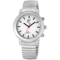 ETT Funkuhr Basic ELS-11188-11M - elegante Solar Damenuhr mit Flexband - Damenuhr mit Solar-Antrieb und Funktechnologie für präzise Zeitmessung. Wasserdicht bis 5 bar und mit automatischer Zeitumstellung für höchsten Komfort.