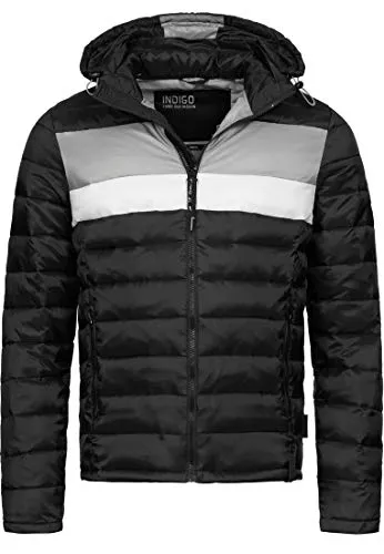 Indicode Herren Hampshire Steppjacke | Daunenjacken-Optik für den Winter - Funktionsjacken mit wärmender Wattierung und ergonomischem Schnitt für optimalen Tragekomfort. Ideal für kalte Übergangszeiten.