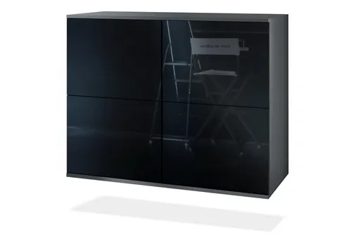 Vladon Kommode Rova V3 in schwarz von Vladon