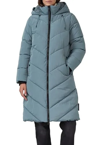 s.Oliver RED LABEL Steppmantel mit Kapuze in Blau, Größe 40