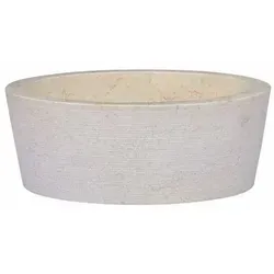 vidaXL Waschbecken Aufsatzwaschbecken aus Marmor Ø40x15cm in beige von vidaXL