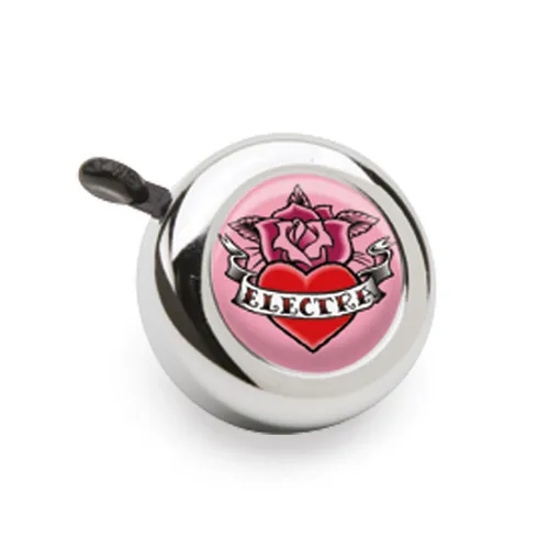 Electra Fahrrad Klingel Rose Tattoo Bell Ringer Glocke Chrom Edel Rosa Pink Rosi