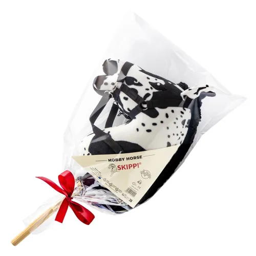 SKIPPI Hobby Horse Rappschecke – Steckenpferd Set mit Halfter und Zügeln
